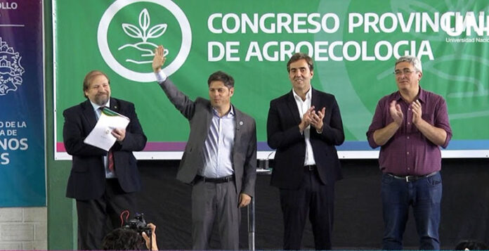 Panessi, Kicillof, Boto y Rodríguez en la inauguración del congreso.