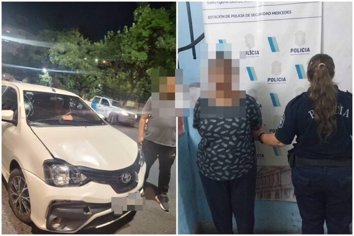 El vehículo tiene marcas de golpes en el capot.