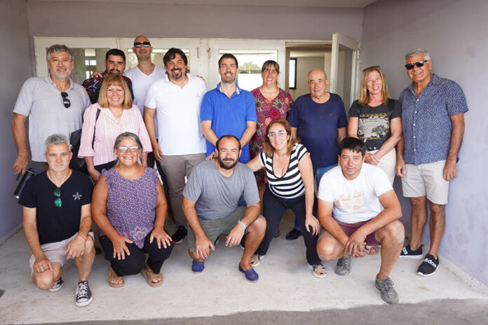 Los integrantes de la comitiva que realizaron la recorrida.